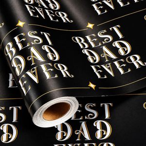 Rollo de Papel de Regalo Personalizado de 80 Gramos con Logotipo e Imagen Impresos, Papel de Embalaje para Regalos del Día del Padre - Product Image 6