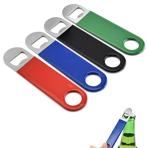 Ouvre-bouteille plat en acier inoxydable avec revêtement en caoutchouc, ouvre-bouteille en vrac pour <span class=keywords><strong>la</strong></span> cuisine, le bar, le <span class=keywords><strong>restaurant</strong></span>, les cadeaux de fête - Product Image 1