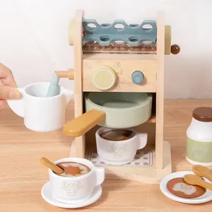 Gioco <span class=keywords><strong>di</strong></span> ruolo in legno per bambini finta macchina da caffè fai da te gioco simulazione educativa giocattoli da <span class=keywords><strong>cucina</strong></span> per bambini juguetes para los ninos - Product Image 4