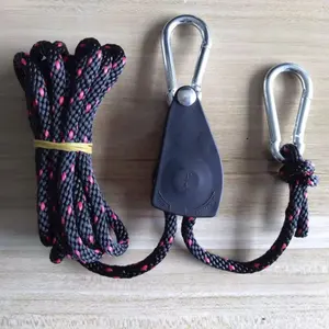 1/4英寸绳锁系重型绳棘轮，带登山扣钩，2.5米绳
