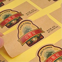 Étiquettes autocollantes personnalisées en papier kraft brun pour l'artisanat et l'emballage promotionnel