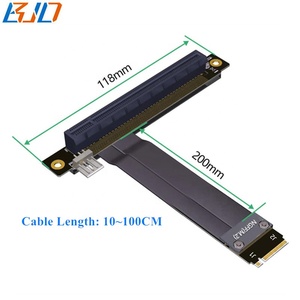 NGFF <span class=keywords><strong>M</strong></span>.2 <span class=keywords><strong>M</strong></span>-clave para PCI-E X16 hembra adaptador de ranura de Cable de extensión con 4Pin conector de alimentación de 90 grados - Product Image 4