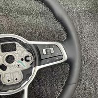 Volant en cuir pour VW MK7 Golf Plus 5 6 7 GTI Arteon CC Caddy R Polo Jetta TSI Tiguan DSG Passat B6 B8 Scirocco Amarok