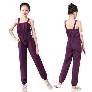 Tenue de danse Huayi pour l'entraînement au ballet, style ethnique, justaucorps à bretelles, collants fins en polyester, pantalon d'échauffement pour enfants et filles - Product Image 2