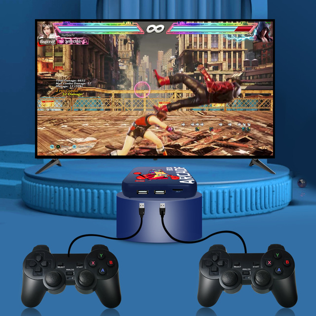 Arcade Box Game Box 4K Hd Game Console Mini Video for Ps1/Dc/N64 64Gb Classic Retro 33000+ Games