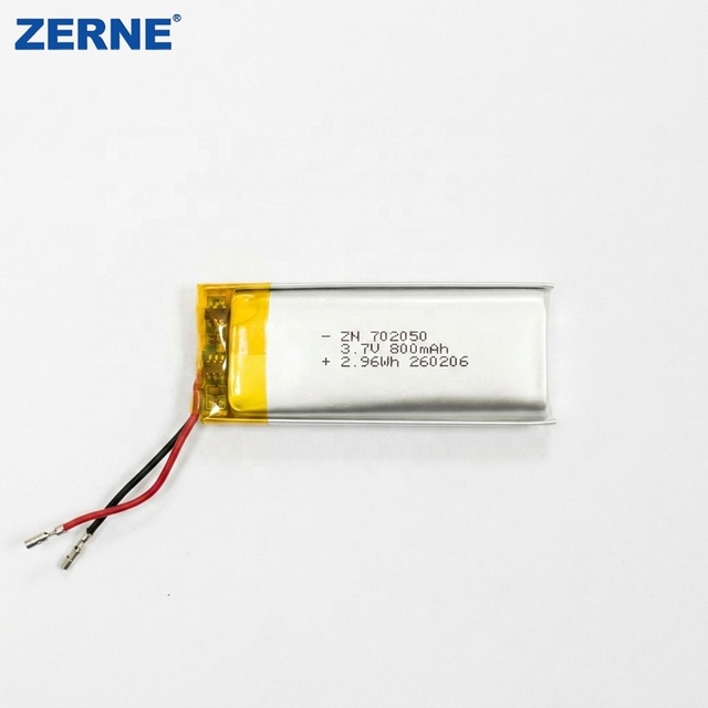 Factory Wholesale Welcome OEM Rechargeable ultra Thin 3.7V 800mah Lithium Polymer Battery 702050