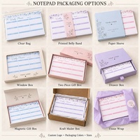 Bloc-notes de planification hebdomadaire Hongbo 8,5 x 11 avec 4 designs, prêt à être expédié pour la vie quotidienne/les affaires et personnalisable