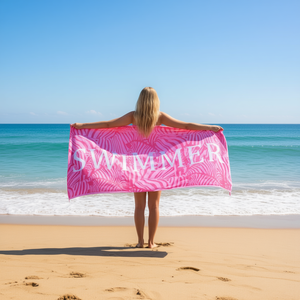 Asciugamano da spiaggia Buonic 80x160 cm con stampa Swimmer, ad asciugatura rapida, per piscina e spiaggia - Product Image 2