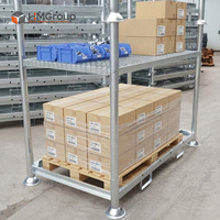 Étagère de stockage en acier galvanisé à chaud pour entrepôt, robuste et empilable