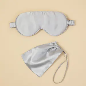 Adjust double sided luxury eye masks vegan silk domed eye mask scrunchies gift set