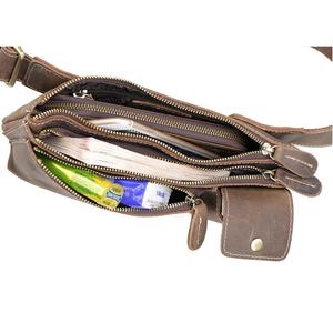 Livraison Gratuite <span class=keywords><strong>Maroquinerie</strong></span> vente Chaude Vintage Hommes Sac de Taille En Cuir de Cheval Fou Sac <span class=keywords><strong>Banane</strong></span> - Product Image 6