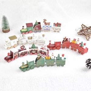 Train de Noël en bois à assembler soi-même, décoration intérieure, cadeau pour enfants, vente en gros - Product Image 1