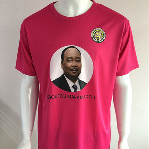 Election Red White T-shirt Promotional Tshirts Customize Private T-shirt Mens Printing Your Brand 100% Polyester Tshirt for Gift
