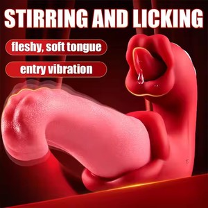 Heißer Verkauf 2-in-1 Zungenlecken-Vibrator G-Punkt-Klitorisstimulator Dildo Starker Swing Frauen Zungenvibrator Sexspielzeug für die Frau - Product Image 6