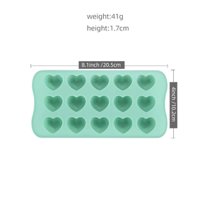 Moule de cuisson en silicone antiadhésif en forme de cœur et de losange, résistant au four, sûr pour les aliments, réutilisable et durable, pour desserts et pâtisseries - Product Image 3