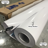 Rouleau d'autocollants en vinyle PVC brillant de qualité supérieure, autocollants amovibles pour sol de danse de mariage, blanc, résistant aux UV et à l'eau