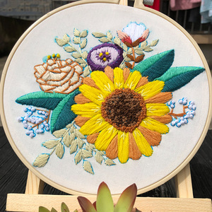 Kit de Regalo Personalizado con Bordado de Cinta de Algodón Floral en 3D, Pintura Colgante Bordada a Mano, Se Requieren Habilidades Básicas - Product Image 5