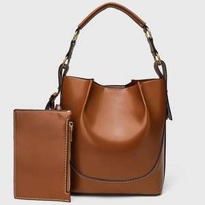 New luxury PU leather <b>crossbody</b> <b>bag</b> for women, drawstring bucket <b>bag</b>, handheld handbag - Product Image 5