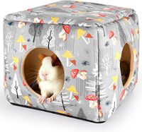 Hamster et cochon d'Inde cachette lavable maison de cochon d'Inde confortable petit lit pour animaux de compagnie lapin et Chipmunk Cage accessoires