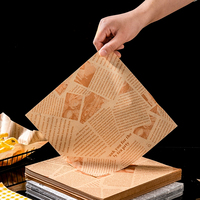 Papier d'emballage pour hamburgers, papier d'emballage pour traiteur, papier d'emballage pour aliments, papier enduit de pulpe résistant à la graisse, impression de logo personnalisée