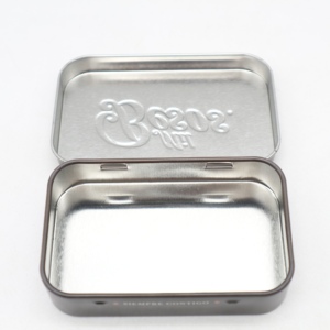 Contenedores de lata de acuarela personalizables Caja de latas con bisagras rectangulares de metal respetuosa con el medio ambiente para alimentos Embalaje de pasteles de dulces Navidad - Product Image 2