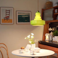 Luminaire suspendu en verre de style moderne du milieu du siècle, lampe de plafond vintage en fer pour salle à manger, restaurant, hôtel