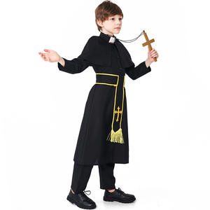 Disfraz de Sacerdote Medieval de Lujo para Niños, Disfraz de <span class=keywords><strong>Padrino</strong></span> para Fiesta de Halloween - Product Image 3