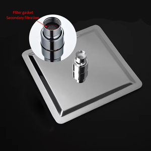 Pommeau de douche mural carré moderne en acier inoxydable de 10 pouces avec fonction pluie pour salle de bain d'appartement - Product Image 3