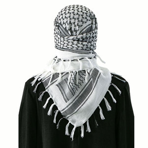 Nouveau foulard carré à franges ondulées unisexe, style Dubaï Moyen-Orient, foulard arabe à franges, vente chaude - Product Image 1