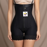 Fajas Colombianas Moldeadoras pour Femme avec Bretelles Amovibles, 6 Baleines en Acier, Bodys Gainants Taille Haute pour Remodelage des Fesses