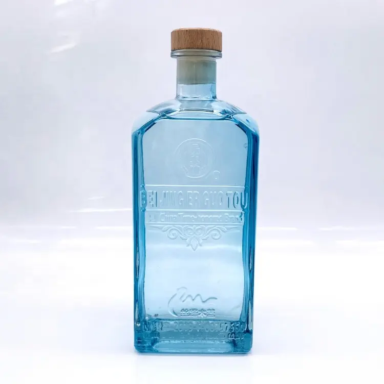 Kleine leere Mini-Tequila 200 ml Eiswein Likör Spirituosen Cocktails Glasflaschen mit Stopfen