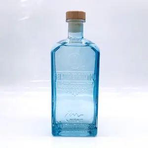 작은 빈 미니 데킬라 200ml 아이스와인 주류 정신 칵테일 마개 유리 병