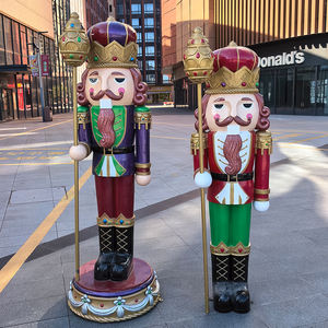 Statues de soldat <span class=keywords><strong>casse</strong></span>-noix en résine grandeur nature résistantes aux intempéries grandes figurines de roi <span class=keywords><strong>casse</strong></span>-<span class=keywords><strong>noisette</strong></span> avec couronne et bâton - Product Image 1