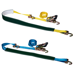 Correa de trinquete de poliéster de 2 pulgadas para amarre de ruedas de coche, correa para neumáticos, kit de herramientas de emergencia, gancho doble en <span class=keywords><strong>J</strong></span>/gancho en <span class=keywords><strong>J</strong></span> giratorio/gancho de enganche giratorio - Product Image 5