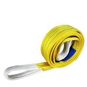 Sangle de levage jaune épaissie tirant la sangle de levage de remorque, <span class=keywords><strong>double</strong></span> anneau de levage de chantier - Product Image 5