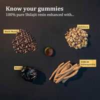 Gummies d'acide fulvique pur de l'Himalaya, marque privée OEM, 3000 mg, Shilajit, emballage en fût