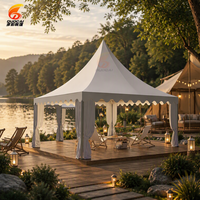 Tente de réception pour 6 à 8 personnes, petite tente de jardin en PVC transparente, tente de pagode en vente, tente extérieure imperméable en aluminium DC, ISO9001