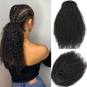 Extensiones de Cabello Humano Virgen Remy Indio Sin Procesar, Cola de Caballo Pre-Adherida con Punta en U, Ondulado Liso Sedoso, de Fábrica - Product Image 2