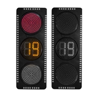 Feu de signalisation routière rouge-vert à faible consommation d'énergie, 300 mm (12 pouces), avec minuteur de compte à rebours, IP55, pour les intersections et les rondelles