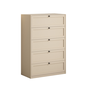 <span class=keywords><strong>Commode</strong></span> élégante et moderne en acier jaune et blanc à <span class=keywords><strong>5</strong></span> <span class=keywords><strong>tiroirs</strong></span> avec armoire de rangement durable et écologique pour chambre à coucher - Product Image 3