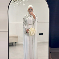 Robe de soirée Abaya de luxe Sharut OEM/ODM pour femme, style islamique, Aïd, Dubaï, modeste, musulmane, ornée, caftan Khaliji