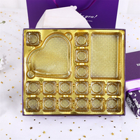 Boîtes à bonbons et chocolats carrées rigides personnalisées haut de gamme avec séparateurs et poignée pour couvercle rabattable, présentoir cadeau Ramadan