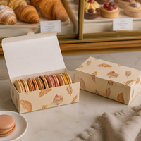 Boîte d'emballage pour boulangerie, boîte cadeau, structure en carton recyclable, emballage de luxe pour desserts, commandes en gros directes d'usine pour articles haut de gamme