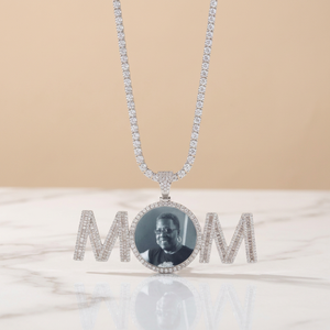 Custom Gold Lab Grown Diamond Hiphop Memory Pendant Personalized <b>Photo</b> Luxury Anniversary Gift <b>Jewelry</b> - Product Image 1