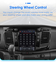 CARUPEZ Autoradio Android 9,7 pouces avec GPS intégré, écran tactile, navigation, USB pour Ford Transit 2021-2023, prise DSP