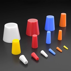 HOFUJNG Customized High Temp <b>Silicone</b> <b>Rubber</b> Stoppers Tapered Hole Plugs with Cutting Processing Service - Product Image 3