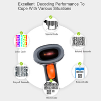 Escáner de Código de Barras Edoo de Alta Calidad y Bajo Precio, Hecho en China, para Supermercados, Almacenes y Tiendas, de Escritorio, Portátil, USB, QR, 1D y 2D