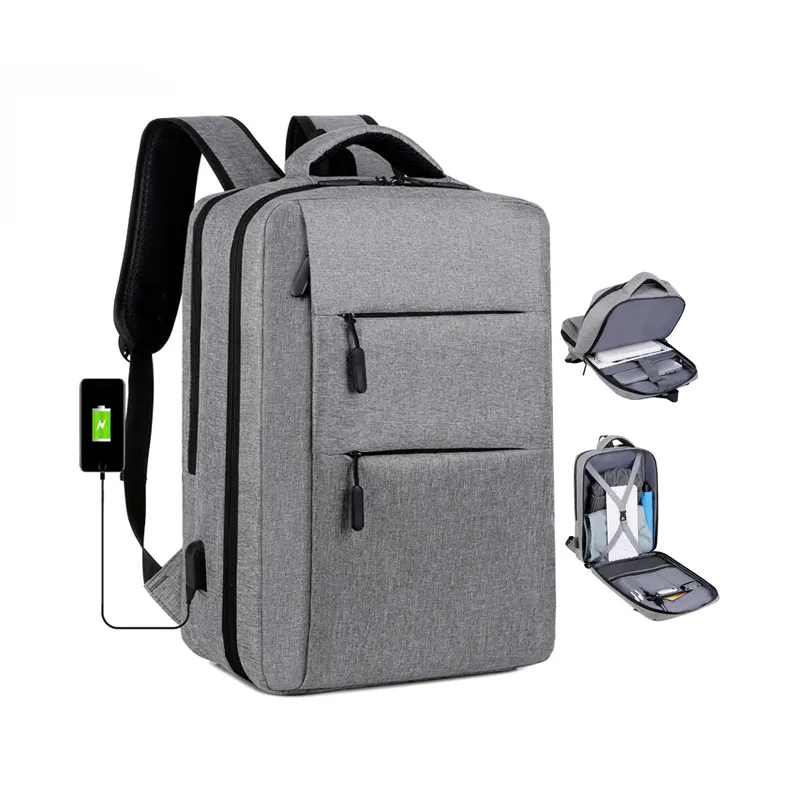 सस्ती कीमत Handiness OEM यूरोपीय बाजार पॉलिएस्टर स्कूल बैग यात्रा व्यापार लैपटॉप बैग के साथ यूएसबी चार्जर पोर्ट
