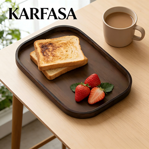 Plateau en bambou, style japonais, moderne, minimaliste, petit plateau à gâteau, qualité alimentaire, fruits secs, rangement élégant, présentoir haut de gamme - Product Image 1