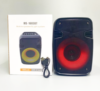 Altavoz Móvil MS-1683 con Sistema de Iluminación de 1800 mAh, 10 W, 3 Pulgadas, con Altavoces USB